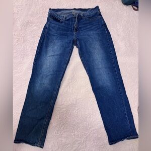 Old Navy Women's Mid-Rise Wow Boyfriend Blue Jeans